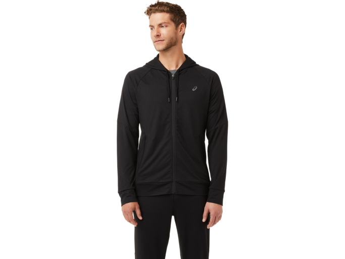 MEN S TECH FULL ZIP HOODIE Performance Black Hoodies Sweatshirts ASICS