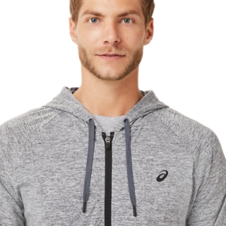 Sweatshirt com capuz ASICS Logo Full Zip cinzento - 1201A826.101 -  RvceShops