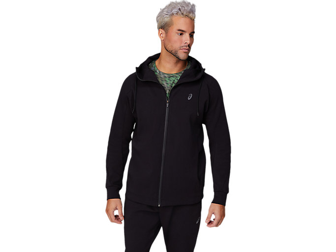 Image 1 of 8 of MOBILITY KNIT FULL ZIP HOODIE color Performance Black