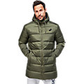 DOWN JACKET LONG M: OLIVE CANVAS