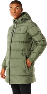 Men's DOWN JACKET LONG M, Lichen Green, Jaquetas E Coletes