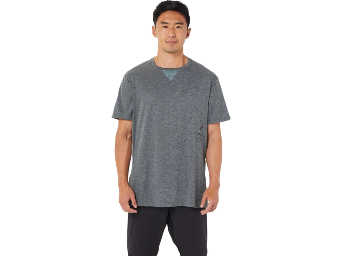 Mens Actibreeze Jacquard Short Sleeved Top Carrier Grey Heather