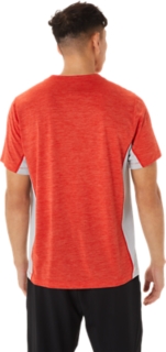 MEN'S TRAIN SLEEVE Fiery Red/Piedmont Grey | T-Shirts & Tops ASICS