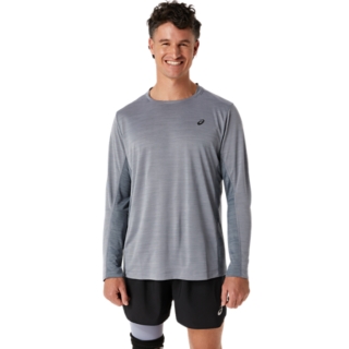 MEN'S TRAIN SANA LONG SLEEVE, Sheet Rock/Metropolis, Long Sleeve Shirts