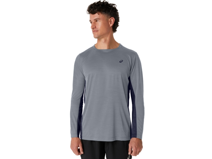 MEN'S TRAIN SANA LONG SLEEVE | Sheet Rock/Peacoat | Long Sleeve Shirts ...