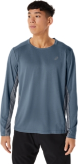 MEN'S TRAIN SANA LONG SLEEVE | Steel Blue/Peacoat | Long Sleeve Shirts ...