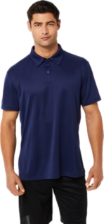 Alternative image view of クロップドアシックス ドライポロシャツ, ピーコート&times;ピンクグロー