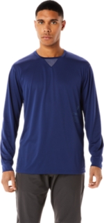 MEN'S ACTIBREEZE COOLING JACQUARD LONG SLEEVE TOP | Deep Ocean