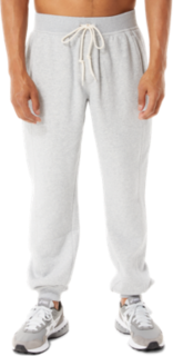 White Fleece Core Jogger Pants