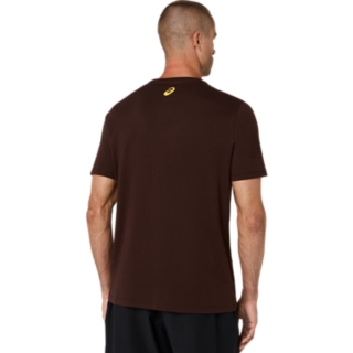 ASICS STRIPE SHORT SLEEVE TEE, Coffee 2