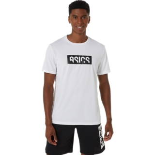 Men's ASICS HEX GRAPHIC DRY SHORT SLEEVED TEE | Brilliant White ...