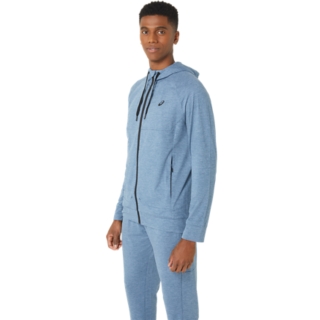 Tek Gear Full-Zip Fleece-Lined Athletic Basketball Hoodie Blue