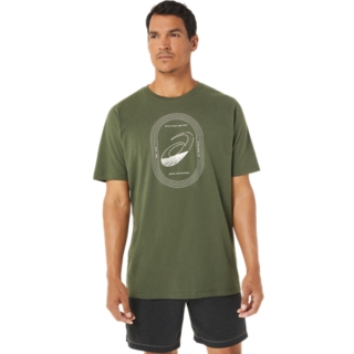 SPIRAL A TRACK AND FIELD TEE, Olive Canvas