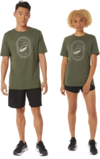 SPIRAL A TRACK AND FIELD TEE, Olive Canvas