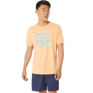 ASICS HIBISCUS SLOGAN TEE Men Summer Dune Unisex Short Sleeve Shirts ASICS United States