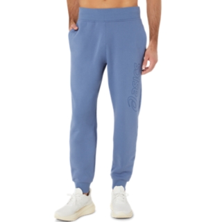 Men's ASICS LOGO SWEATPANT, Denim Blue/Thunder Blue