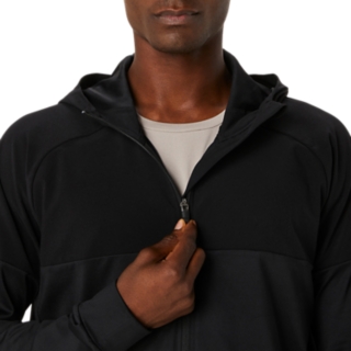 KNIT JERSEY FULL ZIP HOODIE | Performance Black | Hoodies