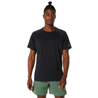 Men's VENTED MESH KNIT SHORT SLEEVED TOP | Performance Black | Short ...