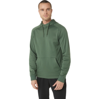 BRUSHED FLEECE PULLOVER HOODIE, Serpentine Green