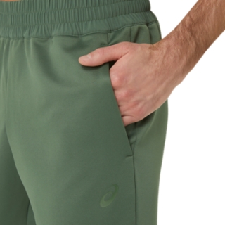 BRUSHED FLEECE PANTS | Serpentine Green | Pants & Tights | ASICS