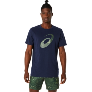 Men s SEASONAL GRAPHIC TEE Midnight Short Sleeved Tops ASICS