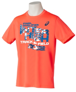 総体陸上予選 記念大会tシャツ フラッシュコーラル メンズ Tシャツ ポロシャツ Asics公式通販