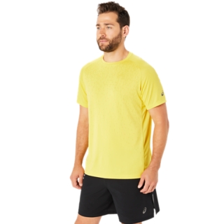 ACTIBREEZE JACQUARD SHORT SLEEVE TOP | Light Mustard | T-Shirts & Tops |  ASICS