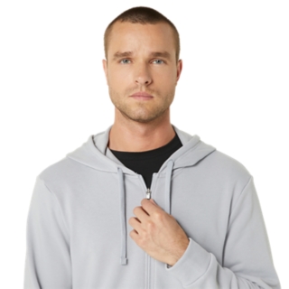 Sweatshirt com capuz ASICS Logo Full Zip cinzento - 1201A826.101