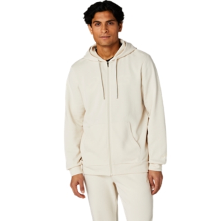 SWEAT FULL ZIP HOODIE Oatmeal Hoodies Sweatshirts ASICS