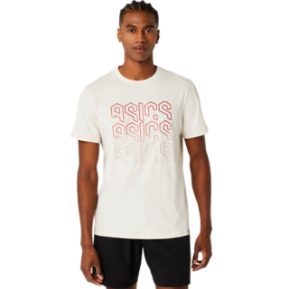 Alternative image view of ASICS HEX GRAPHIC COTTON BLEND SS TEE,  OATMEAL