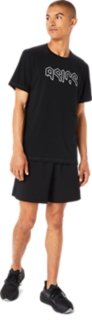 Image 7 of 7 of Men's Performance Black ASICS HEX GRAPHIC COTTON BLEND SHORT SLEEVED TEE Mens Short Sleeved Tops