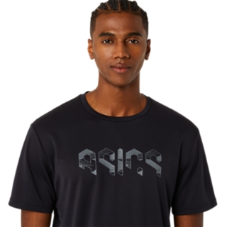 アシックスヘックスグラフィックドライシャツ | パフォーマンスブラック×スチールグレー | メンズ Tシャツ・ポロシャツ【ASICS公式】