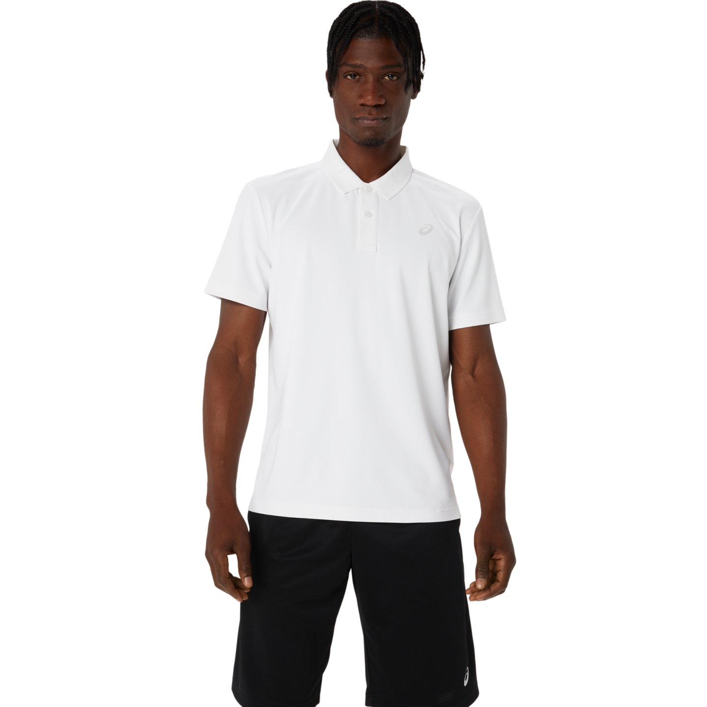 Мужское поло ASICS Short Sleeve Polo Shirt, цвет: Яркий белый — фото 1