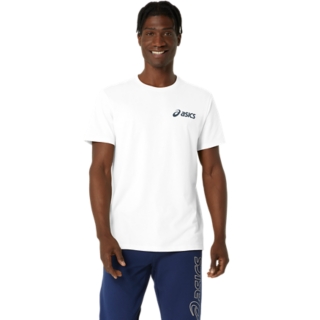 ASICS CHEST LOGO SS TEE Men Brilliant White French Blue Herren Oberteile mit kurzen Armeln ASICS DE