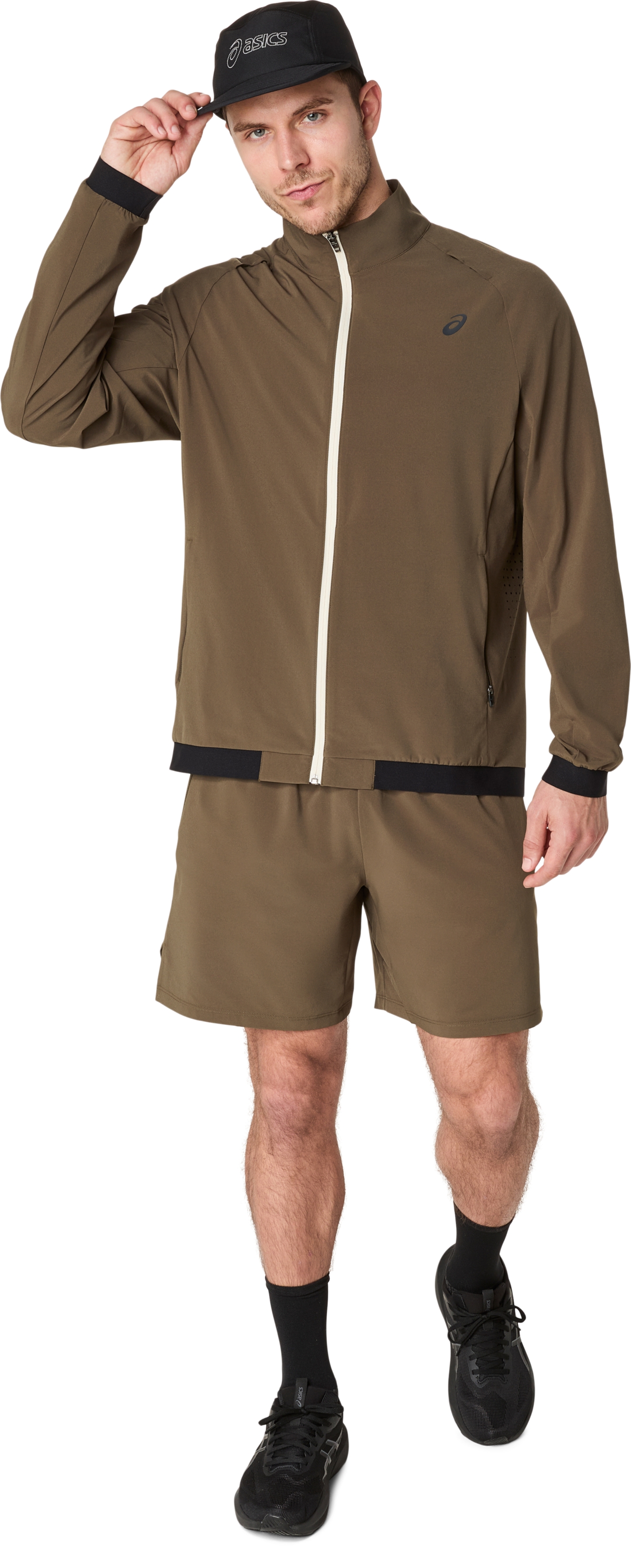 Мужская куртка ASICS Actibreeze Jacquard, цвет: Коричневый каменный — фото 8