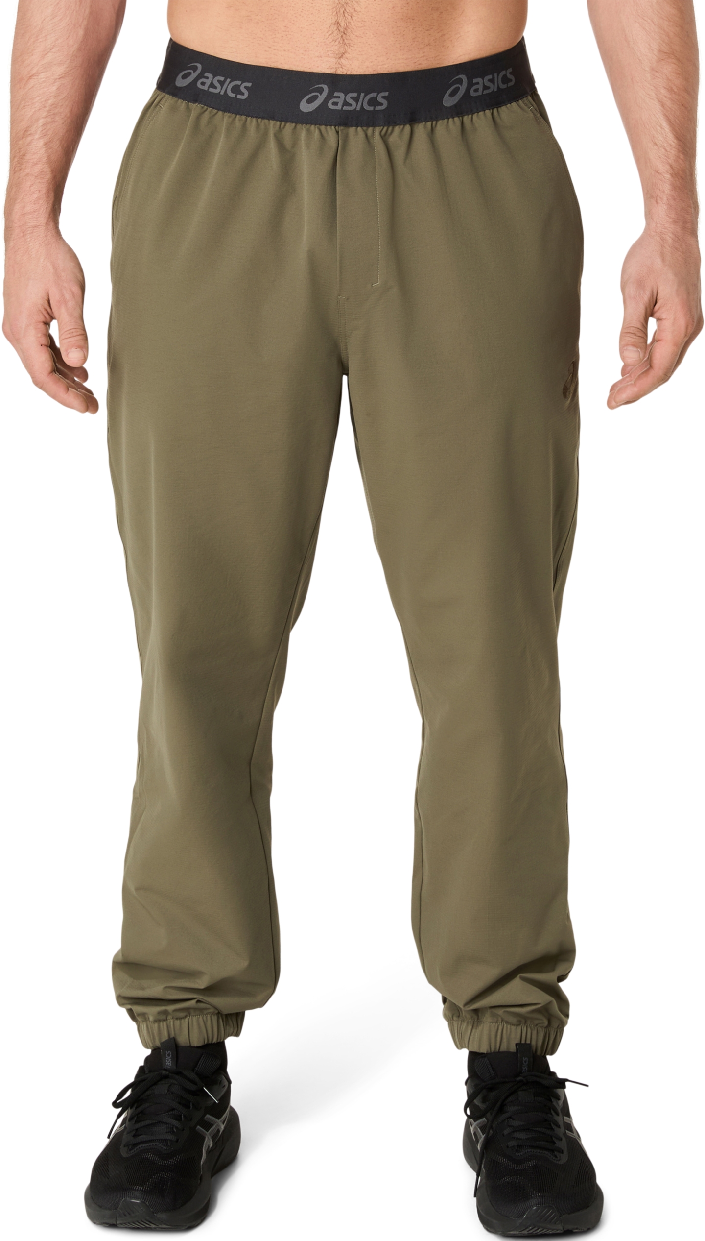 Мужские брюки ASICS Double Weave Pant, цвет: Зелёный — фото 1