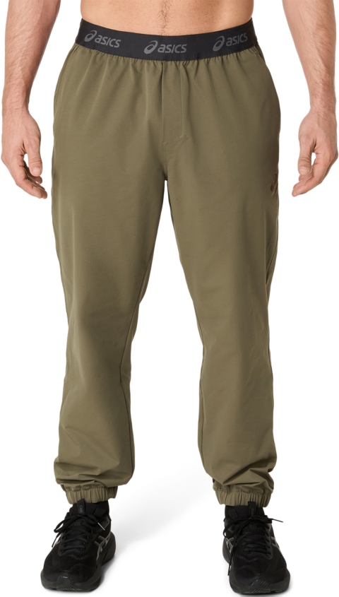 Мужские брюки ASICS Double Weave Pant, цвет: Зелёный