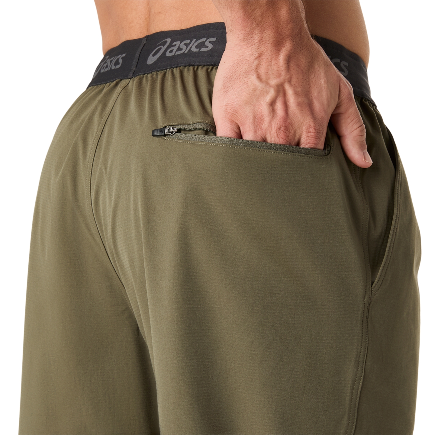 Мужские брюки ASICS Double Weave Pant, цвет: Зелёный — фото 4