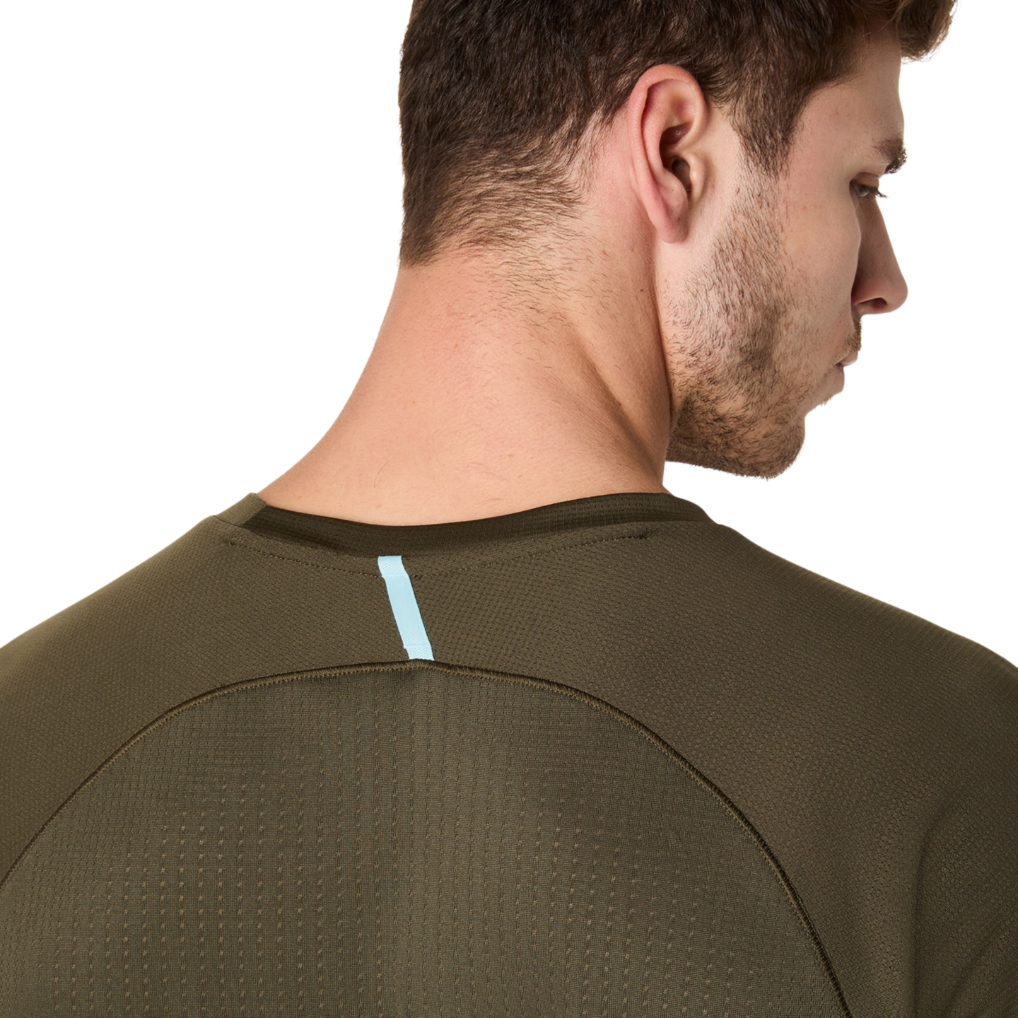 Мужской топ ASICS Actibreeze Panel Jacquard Short Sleeve Top, цвет: Коричневый каменный — фото 4