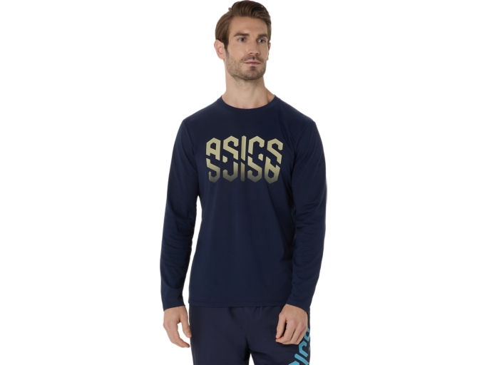 ASCIS HEX COTTON LS TEE | Men | MIDNIGHT | Men's Long Sleeve