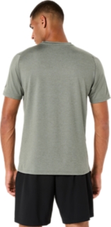 Image 2 of 7 of Men's TRUFFLE GREY HEATHER REFINED TEXTURE SHORT SLEEVE TOP Men's Short Sleeve Shirts