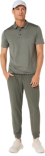 รูปภาพ 6 จาก 6 ถึง ผู้ชาย TRUFFLE GREY HEATHER REFINED TEXTURE SHORT SLEEVE POLO-SHIRT Men Tops