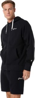 ASICS LOGO FLEECE FULL ZIP HOODIE, Image 3 of 9