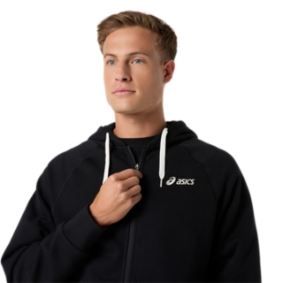 ASICS LOGO FLEECE FULL ZIP HOODIE, Image 4 of 9