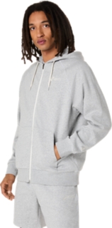 ASICS LOGO FLEECE FULL ZIP HOODIE, Image 3 of 9