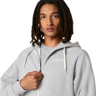 ASICS LOGO FLEECE FULL ZIP HOODIE, Image 4 of 9