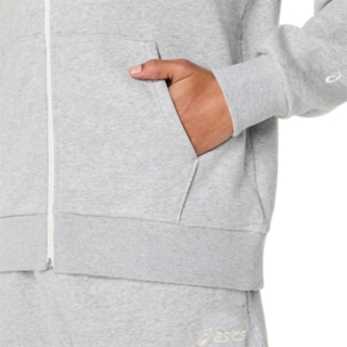 ASICS LOGO FLEECE FULL ZIP HOODIE, Image 5 of 9