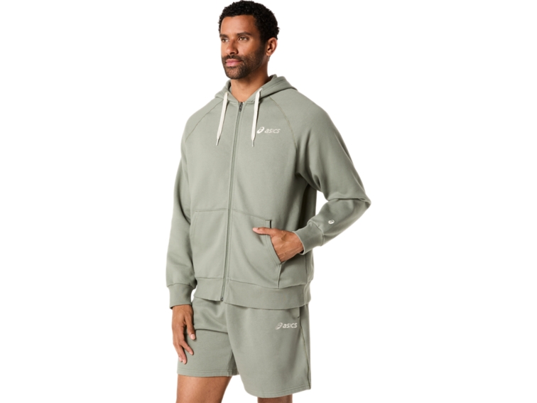 ASICS LOGO FLEECE FULL ZIP HOODIE thumbnail