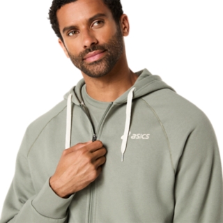 ASICS LOGO FLEECE FULL ZIP HOODIE, Image 4 of 9