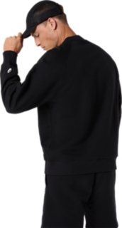 ASICS LOGO FLEECE CREW-NECK TOP, Performance Black 2